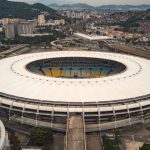 Vista aérea do estádio do Maracanã, no Rio de Janeiro.